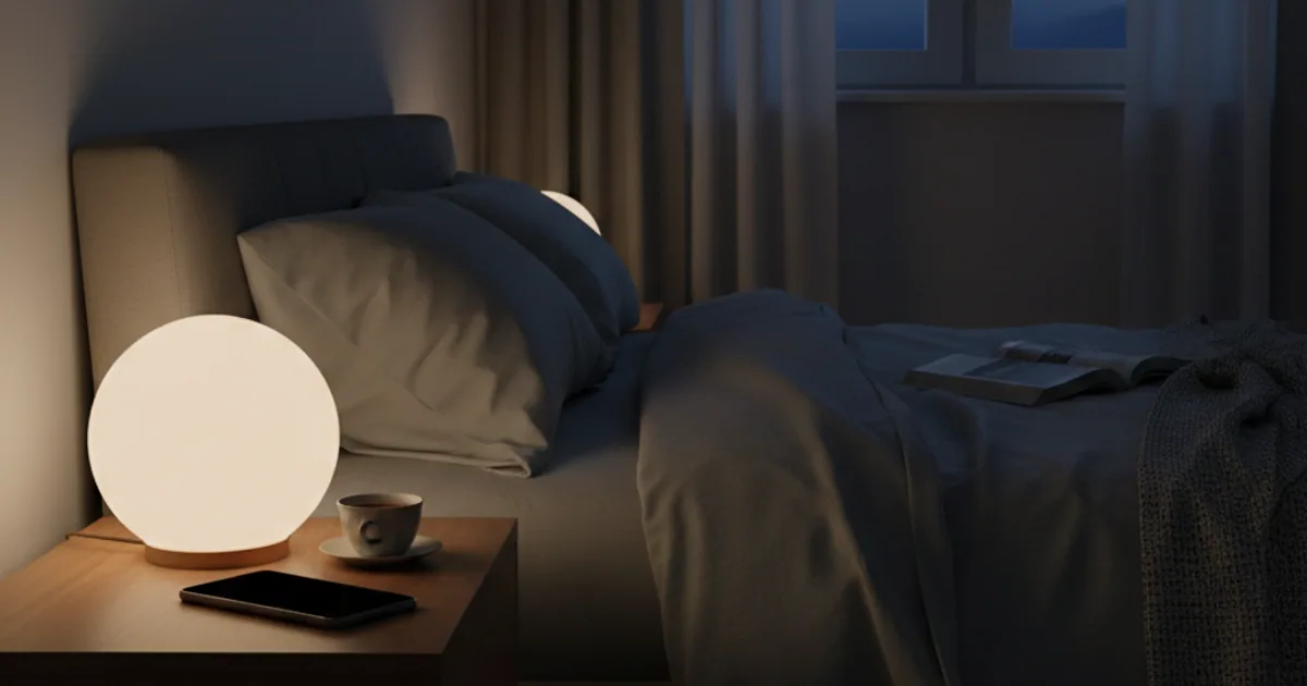 A charging station on a hallway shelf outside a bedroom door, a single phone resting on it in warm lamplight.